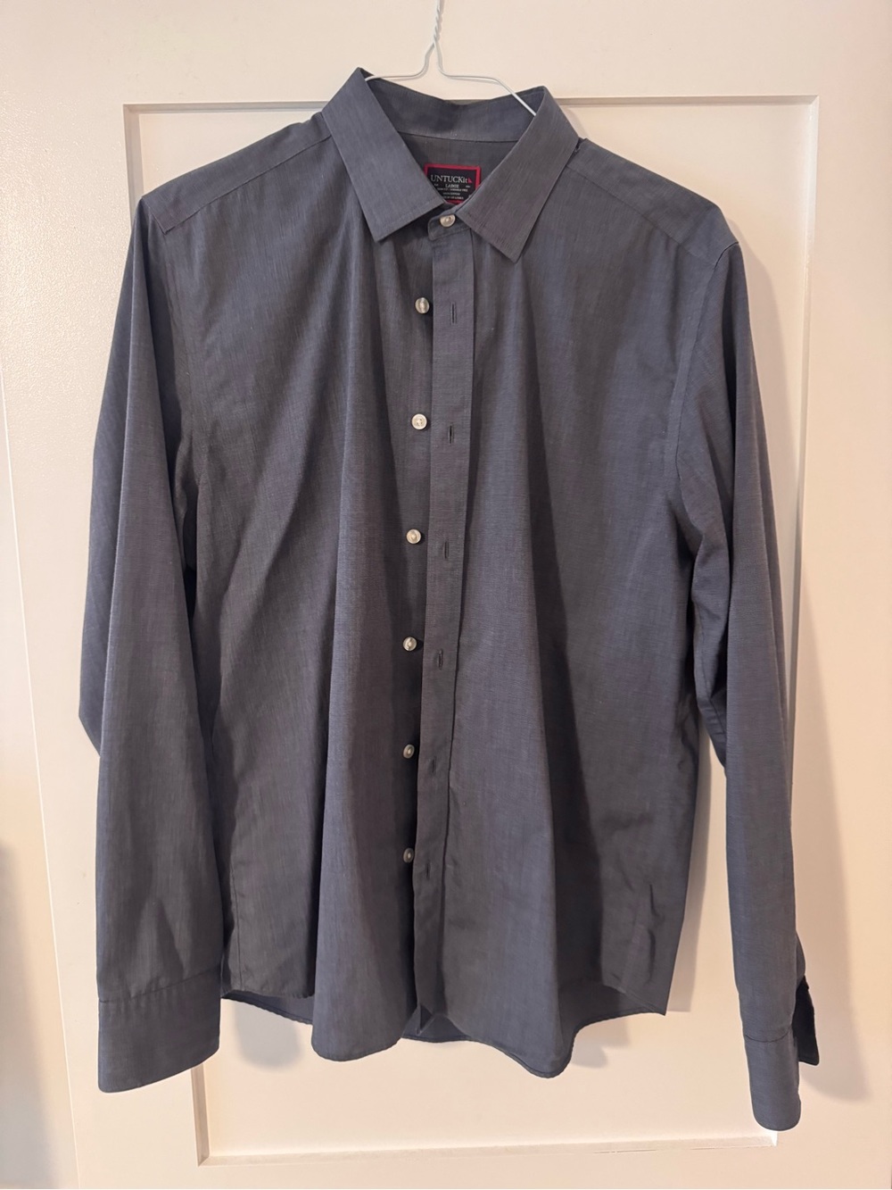 UNTUCKit Men's Button-Down Shirt in Charcoal
